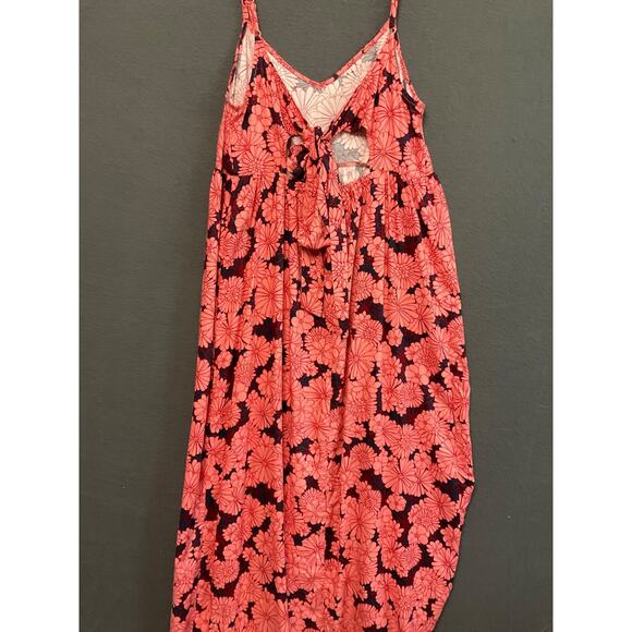 Isabel by Ingrid & Isabel Pink Floral Sleeveless Tie Back Maxi Dress M Boho - Picture 6 of 9